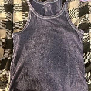 American Eagle Navy Ribbed Tank